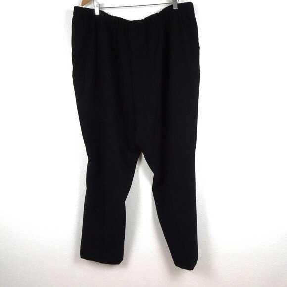 Calvin Klein Wide Leg Pants Women's Plus Size 3X Black Elastic Waist Work Career - Picture 6 of 11